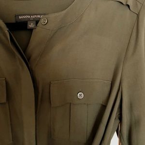 BANANA REPUBLIC FOREST GREEN DRESS
